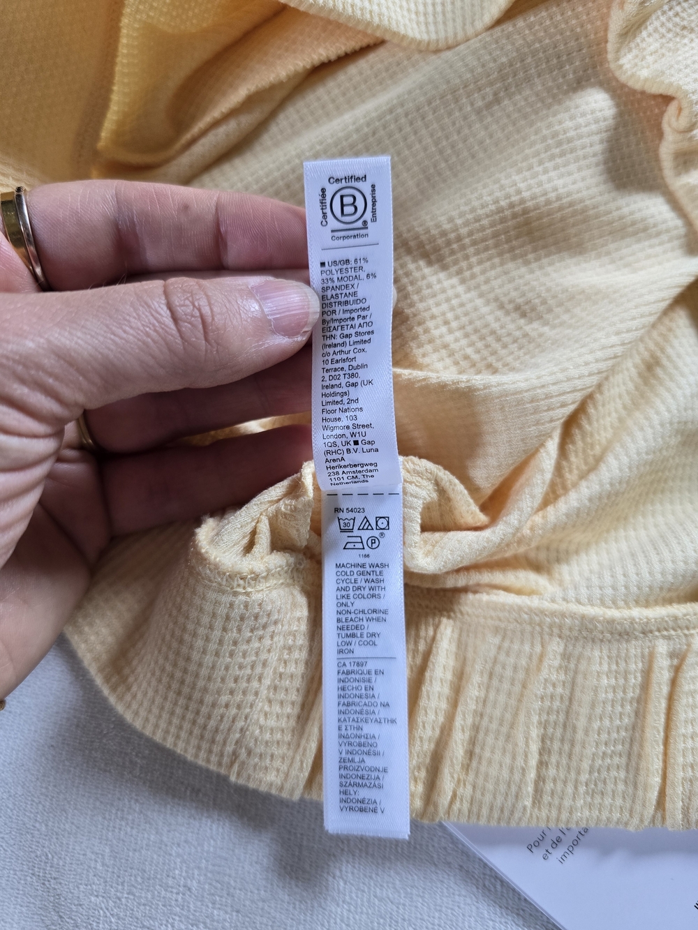 Athleta▪️Wind Down Sleep Short Waffle-Knit in Light Yellow - Picture 8 of 11